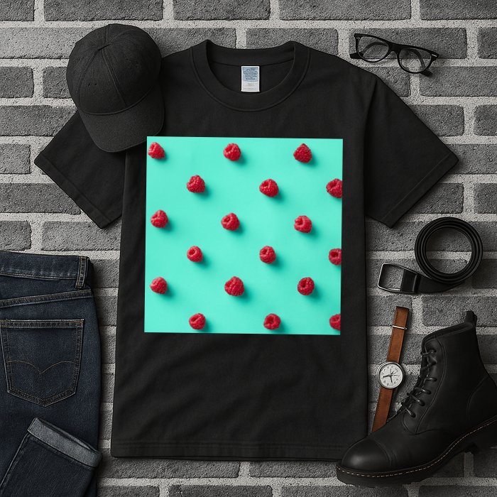 Colorful pattern of raspberries Tall T-Shirt