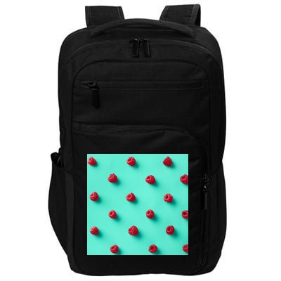 Colorful pattern of raspberries Impact Tech Backpack