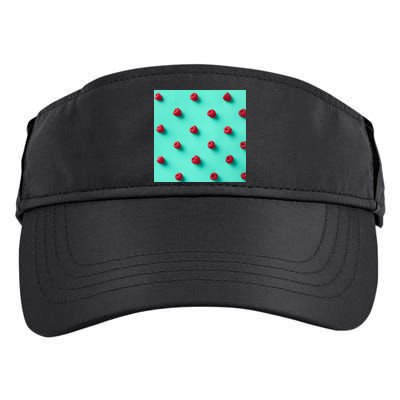 Colorful pattern of raspberries Adult Drive Performance Visor