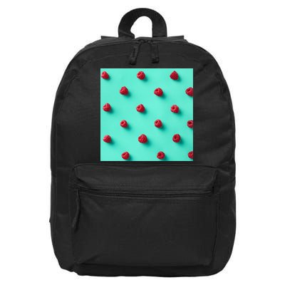 Colorful pattern of raspberries 16 in Basic Backpack