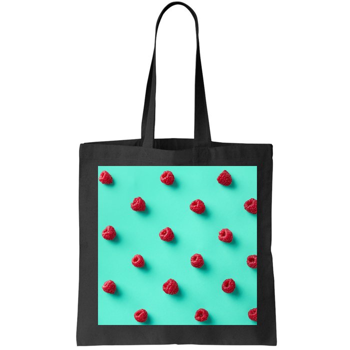 Colorful pattern of raspberries Bag