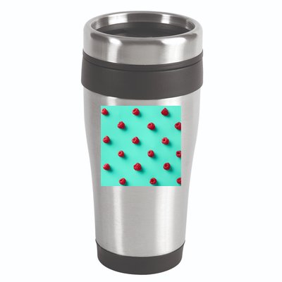 Colorful pattern of raspberries 16oz Travel Tumbler