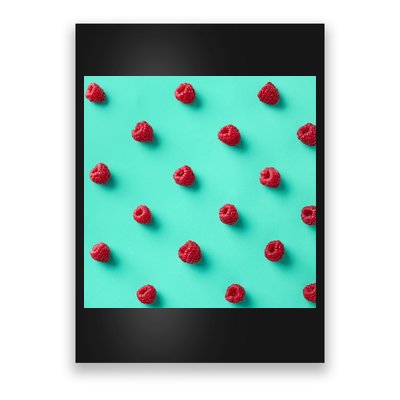 Colorful pattern of raspberries Poster