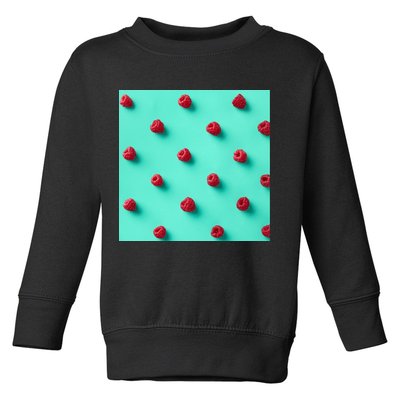 Colorful pattern of raspberries Toddler Sweatshirt