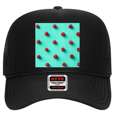 Colorful pattern of raspberries Trucker Hat