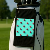 Colorful pattern of raspberries Golf Towel