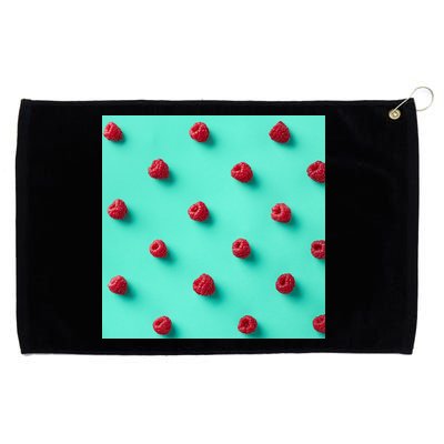 Colorful pattern of raspberries Grommeted Golf Towel