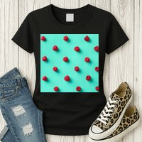 Colorful pattern of raspberries Womens T-Shirt