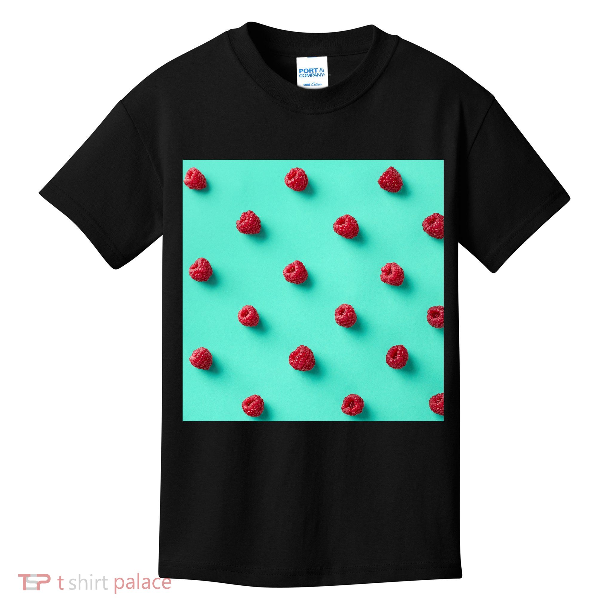 Colorful pattern of raspberries Kids T-Shirt