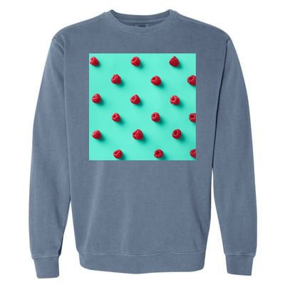 Colorful pattern of raspberries Garment-Dyed Sweatshirt