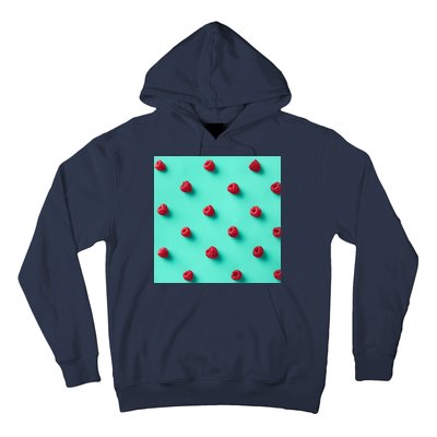 Colorful pattern of raspberries Hoodie