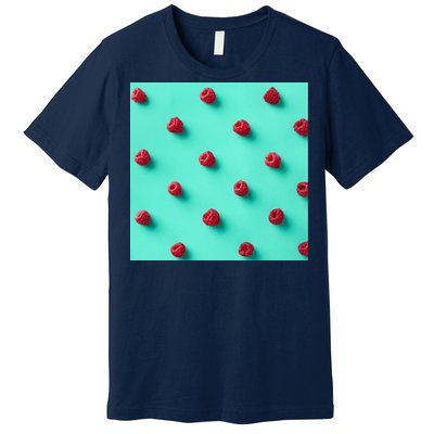 Colorful pattern of raspberries Premium T-Shirt