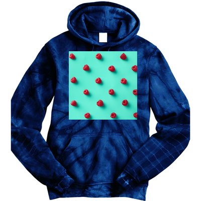 Colorful pattern of raspberries Tie Dye Hoodie