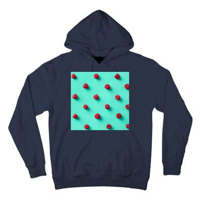 Colorful pattern of raspberries Tall Hoodie