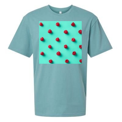 Colorful pattern of raspberries Sueded Cloud Jersey T-Shirt