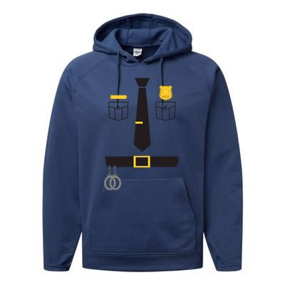 Cool Police Officer Costume For Cop Policeman Performance Fleece Hoodie