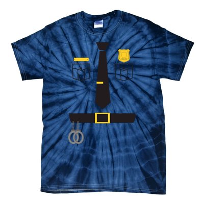 Cool Police Officer Costume For Cop Policeman Tie-Dye T-Shirt