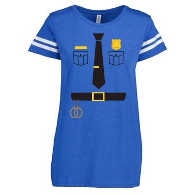 Cool Police Officer Costume For Cop Policeman Enza Ladies Jersey Football T-Shirt