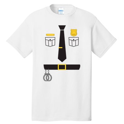 Cool Police Officer Costume For Cop Policeman Tall T-Shirt