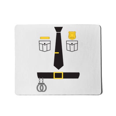 Cool Police Officer Costume For Cop Policeman Mousepad