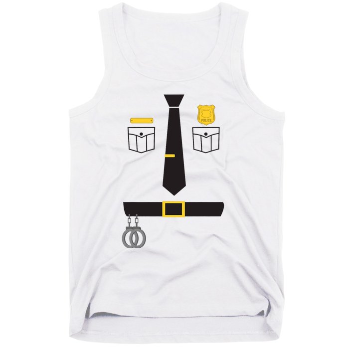 Cool Police Officer Costume For Cop Policeman Tank Top