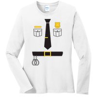 Cool Police Officer Costume For Cop Policeman Ladies Long Sleeve Shirt