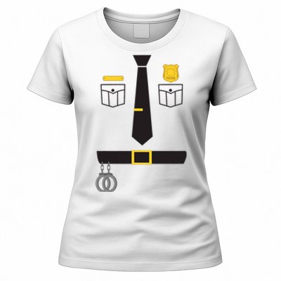 Cool Police Officer Costume For Cop Policeman Women's T-Shirt