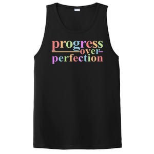 Colorful Progress Over Perfection PosiCharge Competitor Tank