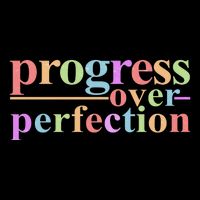 Colorful Progress Over Perfection Tie-Dye T-Shirt