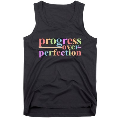Colorful Progress Over Perfection Tank Top