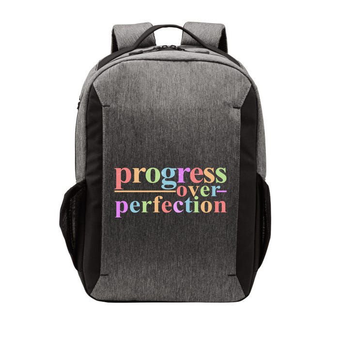 Colorful Progress Over Perfection Vector Backpack