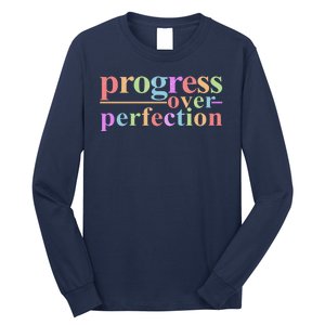 Colorful Progress Over Perfection Long Sleeve Shirt