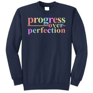 Colorful Progress Over Perfection Sweatshirt