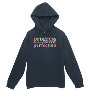 Colorful Progress Over Perfection Urban Pullover Hoodie