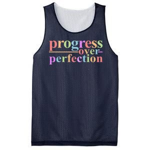 Colorful Progress Over Perfection Mesh Reversible Basketball Jersey Tank