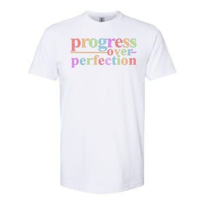 Colorful Progress Over Perfection Softstyle CVC T-Shirt