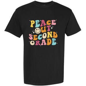 Cute Peace Out Second Grade Funny Last Day Of School Garment-Dyed Heavyweight T-Shirt