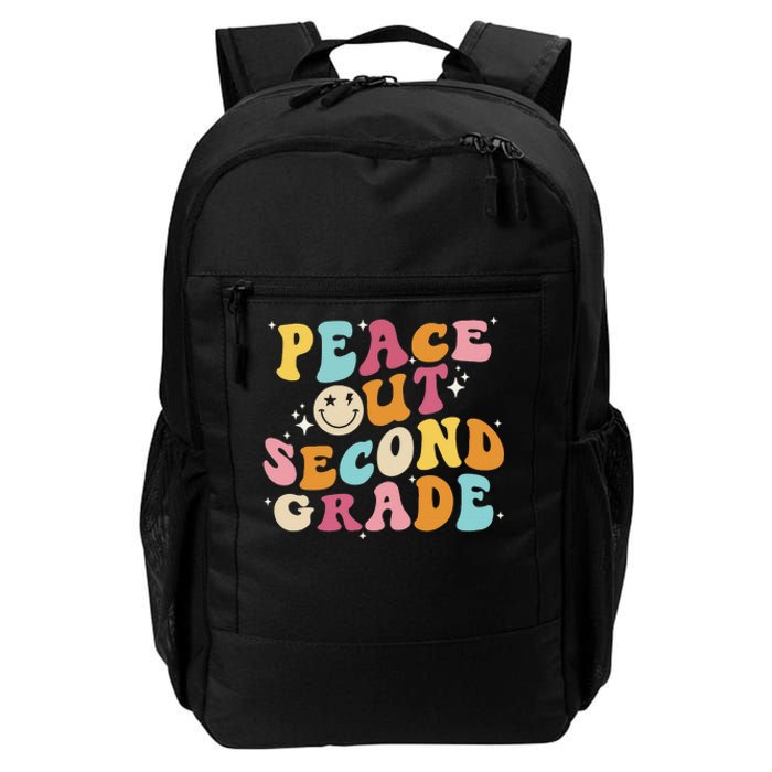 Cute Peace Out Second Grade Funny Last Day Of School Daily Commute Backpack