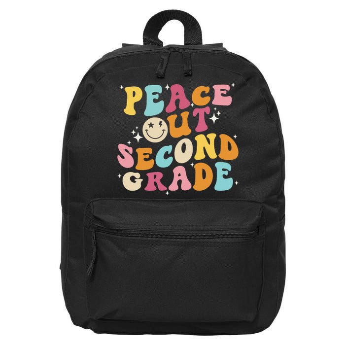 Cute Peace Out Second Grade Funny Last Day Of School 16 in Basic Backpack