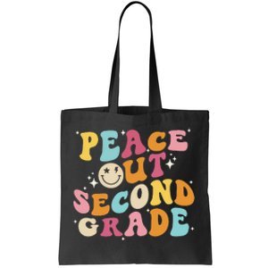 Cute Peace Out Second Grade Funny Last Day Of School Tote Bag