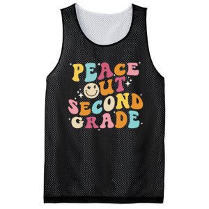 Cute Peace Out Second Grade Funny Last Day Of School Mesh Reversible Basketball Jersey Tank