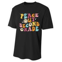 Cute Peace Out Second Grade Funny Last Day Of School Performance Sprint T-Shirt