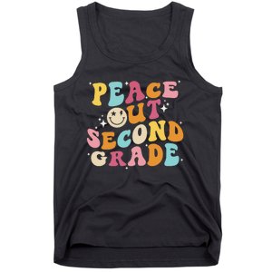 Cute Peace Out Second Grade Funny Last Day Of School Tank Top