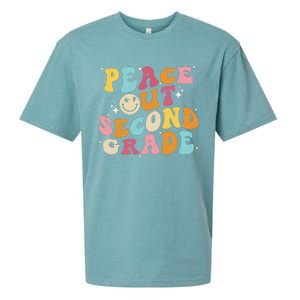 Cute Peace Out Second Grade Funny Last Day Of School Sueded Cloud Jersey T-Shirt