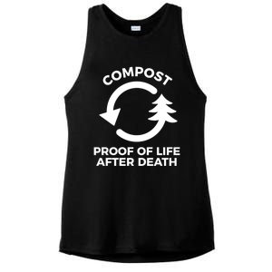 Compost Proof Of Life After Death Composting Gift Ladies PosiCharge Tri-Blend Wicking Tank