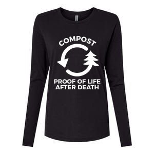 Compost Proof Of Life After Death Composting Gift Womens Cotton Relaxed Long Sleeve T-Shirt