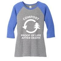 Compost Proof Of Life After Death Composting Gift Women's Tri-Blend 3/4-Sleeve Raglan Shirt