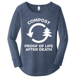 Compost Proof Of Life After Death Composting Gift Women's Perfect Tri Tunic Long Sleeve Shirt