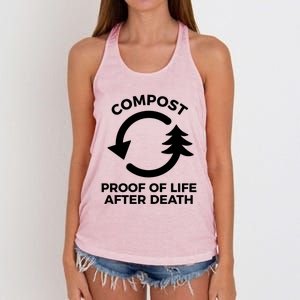 Compost Proof Of Life After Death Composting Gift Women's Knotted Racerback Tank