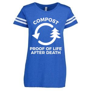 Compost Proof Of Life After Death Composting Gift Enza Ladies Jersey Football T-Shirt